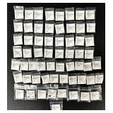 W - Collection of 61 Czech and Austrian Crystal Beads Assorted Shapes and Colors