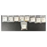 W - Collection of 61 Czech and Austrian Crystal Beads Assorted Shapes and Colors