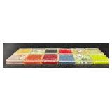 W - Collection of Assorted Glass Beads in Various Colors and Sizes