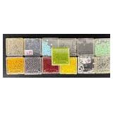 W - Collection of Assorted Glass Beads in Various Colors and Sizes