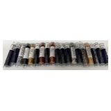 W - Collection of 52 Small Glass Bead Tubes Assorted Colors
