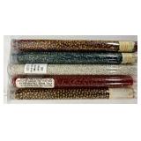 W - Lot of 30 CB Tubes with Assorted Glass Beads