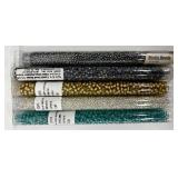 W - Lot of 30 CB Tubes with Assorted Glass Beads