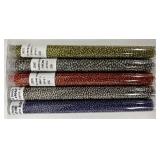W - Lot of 30 CB Tubes with Assorted Glass Beads