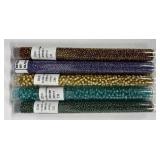 W - Lot of 30 CB Tubes with Assorted Glass Beads