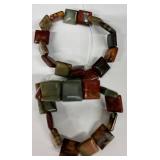 W - Set of Multi-Color Picasso Jasper Beads - Round, Oval, and Square Loose Beads