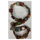 W - Set of Multi-Color Picasso Jasper Beads - Round, Oval, and Square Loose Beads