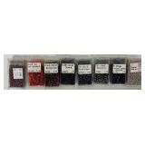 W - Collection of CB Tubes with Assorted Glass Beads