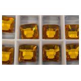 Swarovski Peridot/Jonquil 18mm Gold Foiled Crystals - Assorted Lot