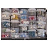 Swarovski Crystal Beads Assortment - 2.5mm to 8mm in Clear Jars & Tins