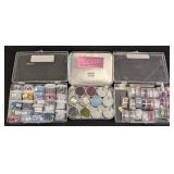 Swarovski Crystal Beads Assortment - 2.5mm to 8mm in Clear Jars & Tins