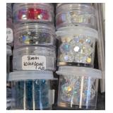 Swarovski Crystal Beads Assortment - 2.5mm to 8mm in Clear Jars & Tins