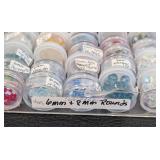 Swarovski Crystal Beads Assortment - 2.5mm to 8mm in Clear Jars & Tins