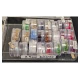 Swarovski Crystal Beads Assortment - 2.5mm to 8mm in Clear Jars & Tins