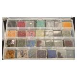 Bead Storage Organizer Boxes With Assorted Beads - Jewelry Making Supplies
