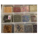 Bead Storage Organizer Boxes With Assorted Beads - Jewelry Making Supplies