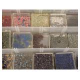 Bead Storage Organizer Boxes With Assorted Beads - Jewelry Making Supplies