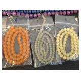 Stone Bead Strands - 22 Assorted Colors