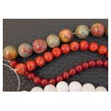 Stone Bead Strands - 22 Assorted Colors