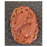 Eight Unique Stone Bead Pendants - Assorted Floral, Heart & Carved Shapes (Largest 2x2)