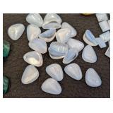 Vintage Glass Jewels Assorted Cabochons & Rhinestones - Mixed Shapes, Largest 0.5 x 1.25 inches