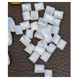 Vintage Glass Jewels Assorted Cabochons & Rhinestones - Mixed Shapes, Largest 0.5 x 1.25 inches