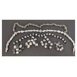 Black & White Glass Bead Lot with Shell Strand - Spiral/Swirl Beads for Jewelry