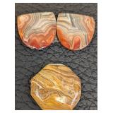 8-Piece Natural Stone Cabochons - Assorted Shapes, Largest 2.5 x 1.75 in