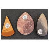 8-Piece Natural Stone Cabochons - Assorted Shapes, Largest 2.5 x 1.75 in