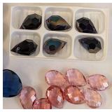 Crystal Cabochons & Beads - Drilled Crystals Assortment (Largest 25mm)