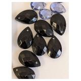 Crystal Cabochons & Beads - Drilled Crystals Assortment (Largest 25mm)
