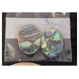 Paua Shell Beads & Pendants - Abalone Jewelry Components, 1.5-inch Round Pendant
