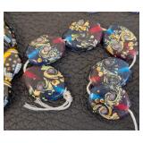 Art Glass Beads & Bead Strands - Assorted Lampwork, Delft-Style Discs & Spacers