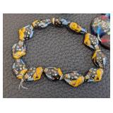 Art Glass Beads & Bead Strands - Assorted Lampwork, Delft-Style Discs & Spacers