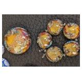 Art Glass Beads & Bead Strands - Assorted Lampwork, Delft-Style Discs & Spacers