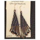 Beaded Jewelry Set - Necklace 16-inch Mosaic Pendant, Bracelets & Earrings