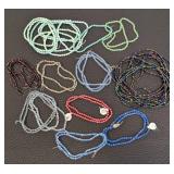 Bead Strands - Lot of 40 Faceted Bead Strands, Assorted Colors