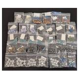 Beads - 34 Packs Assorted Bead Shapes (Loose & Strand) Multi-Color Craft Set