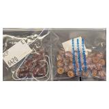 Beads - 34 Packs Assorted Bead Shapes (Loose & Strand) Multi-Color Craft Set