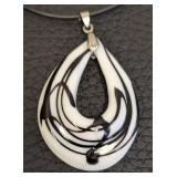 Black & White Art Glass Pendants & Beads