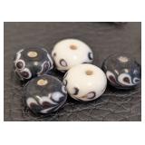 Black & White Art Glass Pendants & Beads