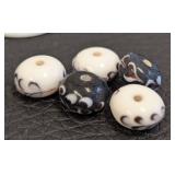 Black & White Art Glass Pendants & Beads