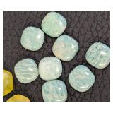 Assorted Drilled Stone Beads - Polished Discs & Rounds