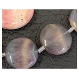 Assorted Drilled Stone Beads - Polished Discs & Rounds