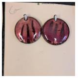 Nine Enameled Pendants - Assorted Shapes & Colors