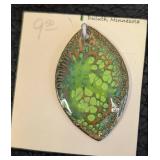 Nine Enameled Pendants - Assorted Shapes & Colors