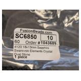 Swarovski SC6850 Sapphire 18x13 mm Oval Crystal Stone - Swarovski Elements