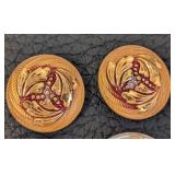 Czech Glass Buttons - 12-Pc Bohemian Floral & Rhinestone, 1-1/4 in Diameter