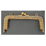 Antique Beaded Purse with Ornate Frame - 8-inch Wide Handle (Pair)