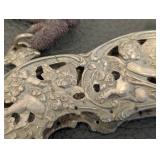 Antique Beaded Purse with Ornate Frame - 8-inch Wide Handle (Pair)